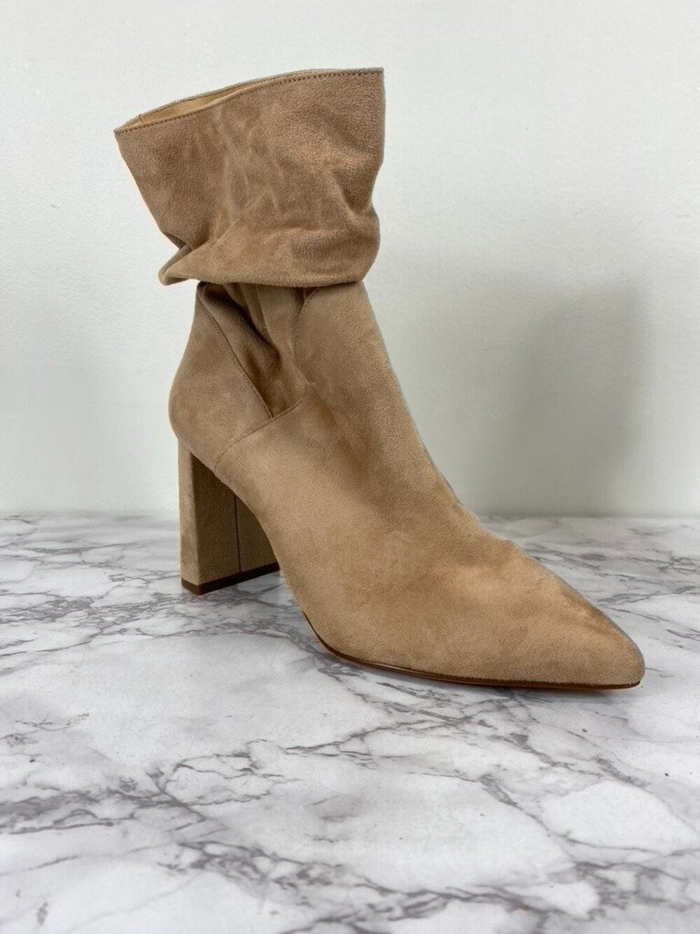 Jessica Simpson Women's Dark Beige Aysira Faux Suede Bootie Size 9 M